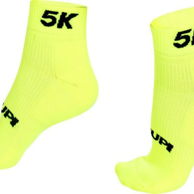 Meia Curta Para Corrida Hupi Running Pro K Amarelo Neon