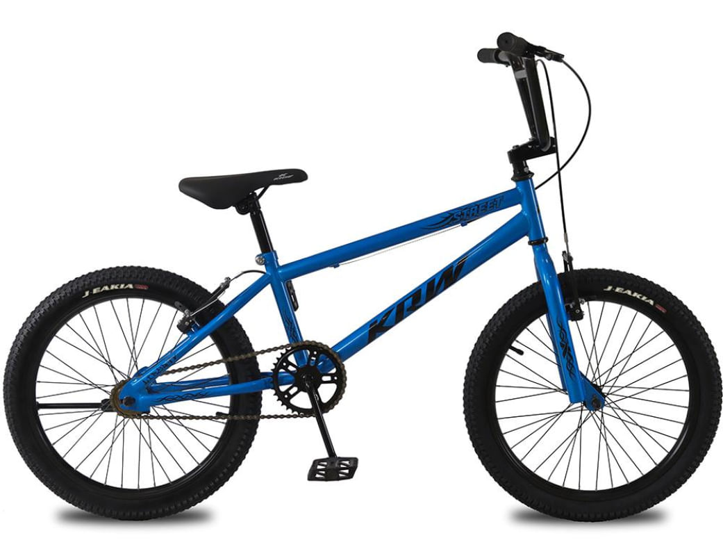 Bicicleta Aro 20 KRW BMX Cross V-Brake Sem Marchas - Azul Escuro/Preto