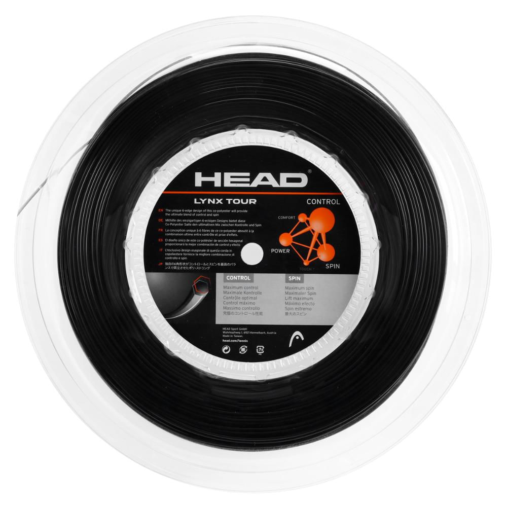 Corda Head Lynx Tour 17L 1.25mm Preto - Rolo com 200 metros
