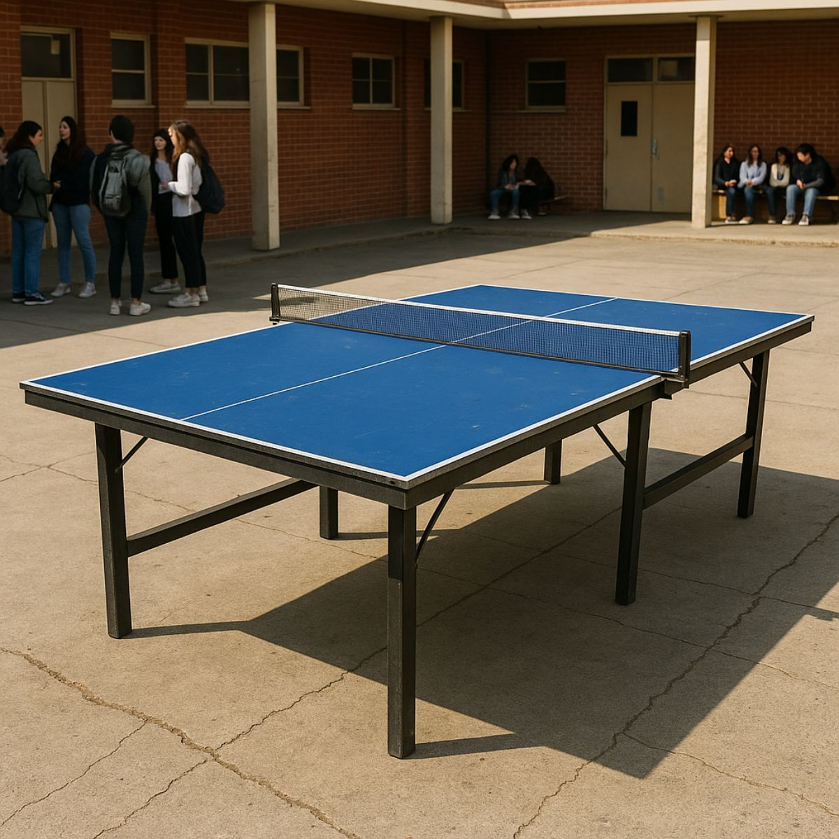 Kit Mesa de Ping Pong Tenis de Mesa Juvenil MDF 15mm Com Raquete e Rede