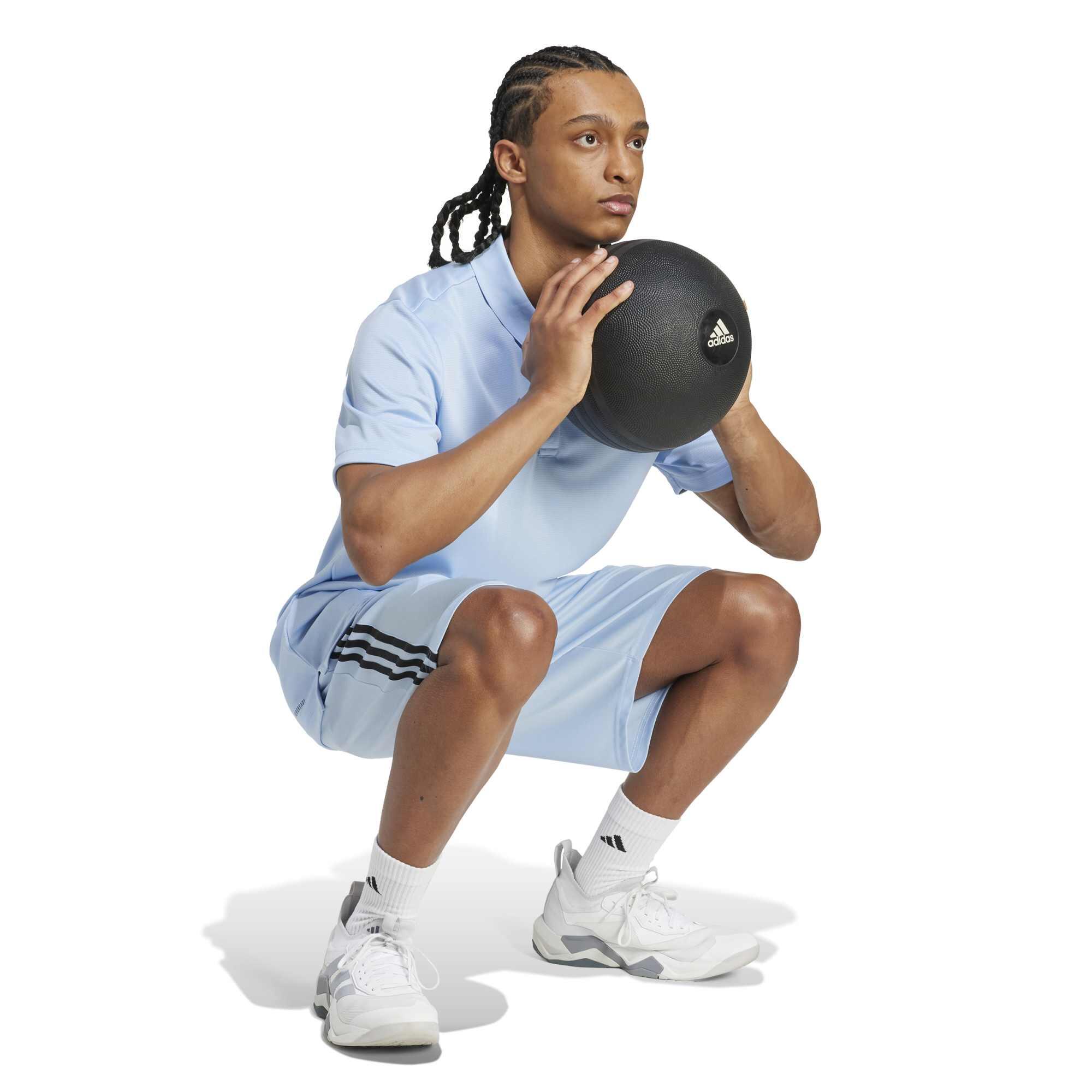 Encontraproduto.com.br - Shorts Masculino de Treino Train Essentials 3 Stripes Adidas Azul