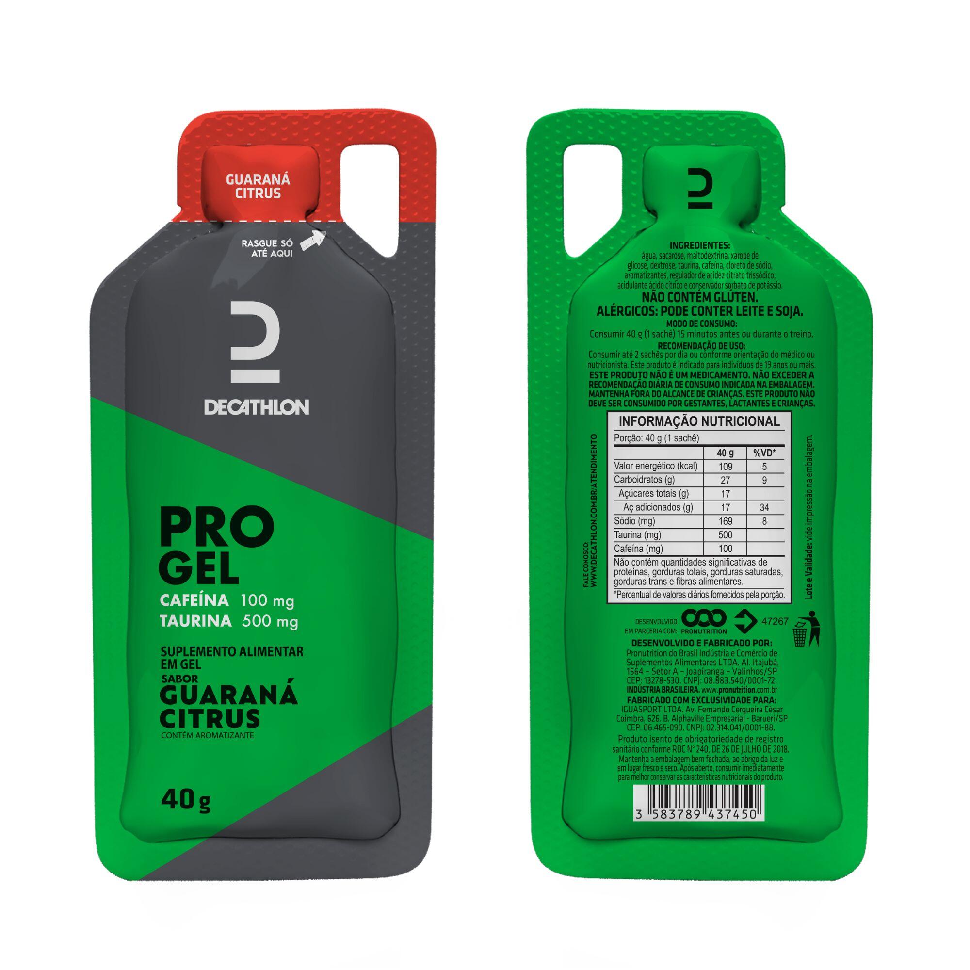 Gel Pro Cafeina e Taurina Citrus 40g Decathlon