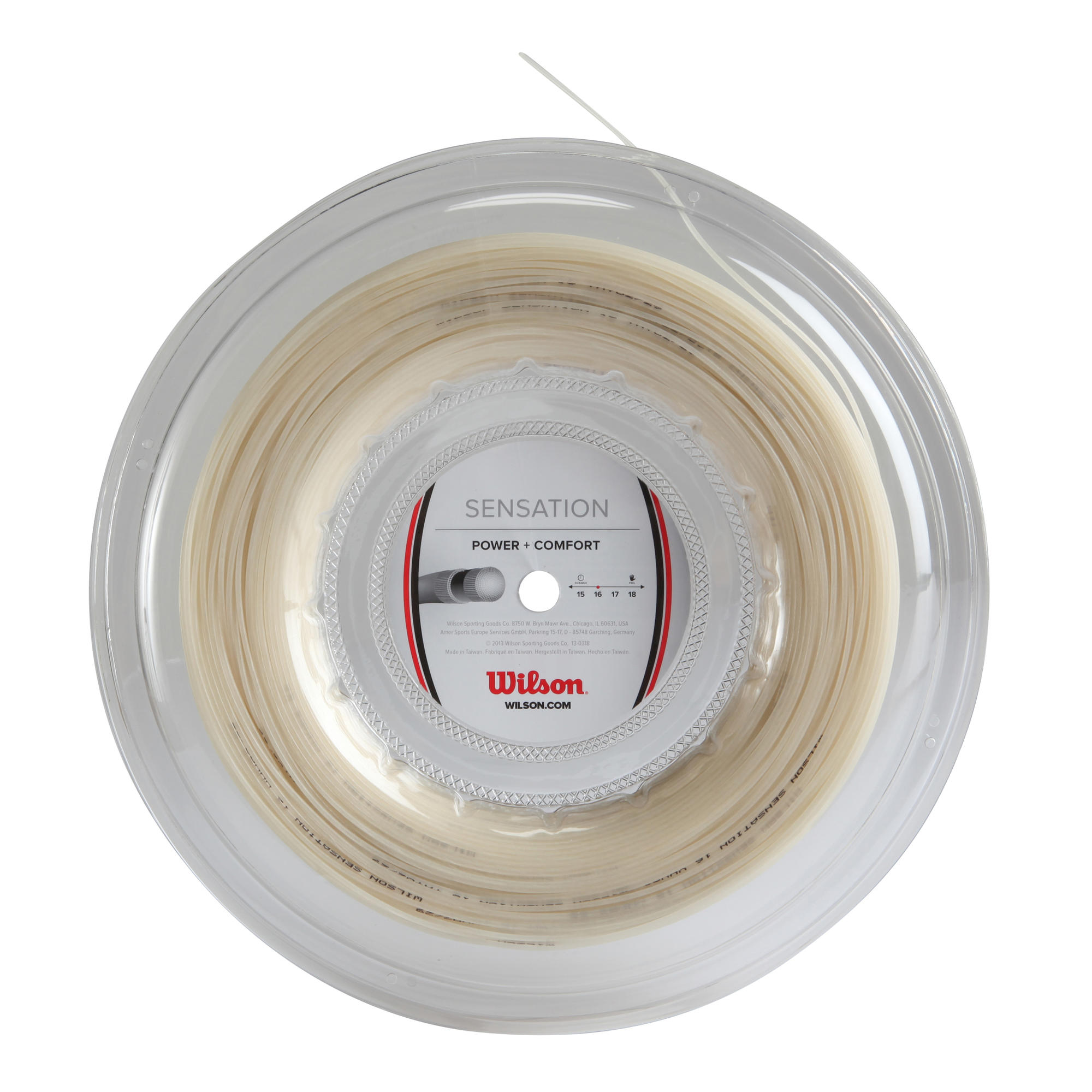 Corda Wilson Sensation 16L 1.30mm Natural - Rolo com 200 metros
