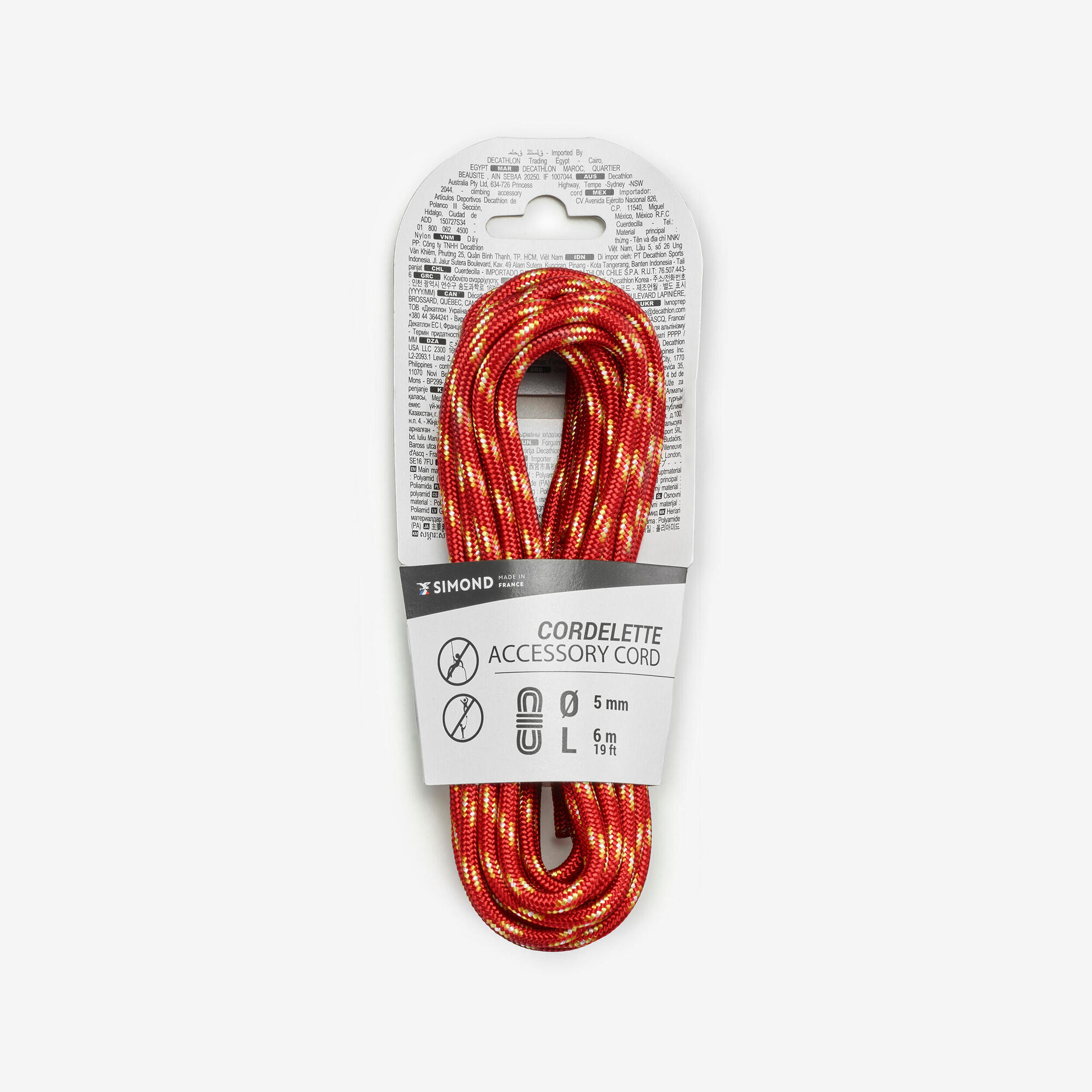 Encontraproduto.com.br - Cordelete de Escalada 5mm x 6m Simond