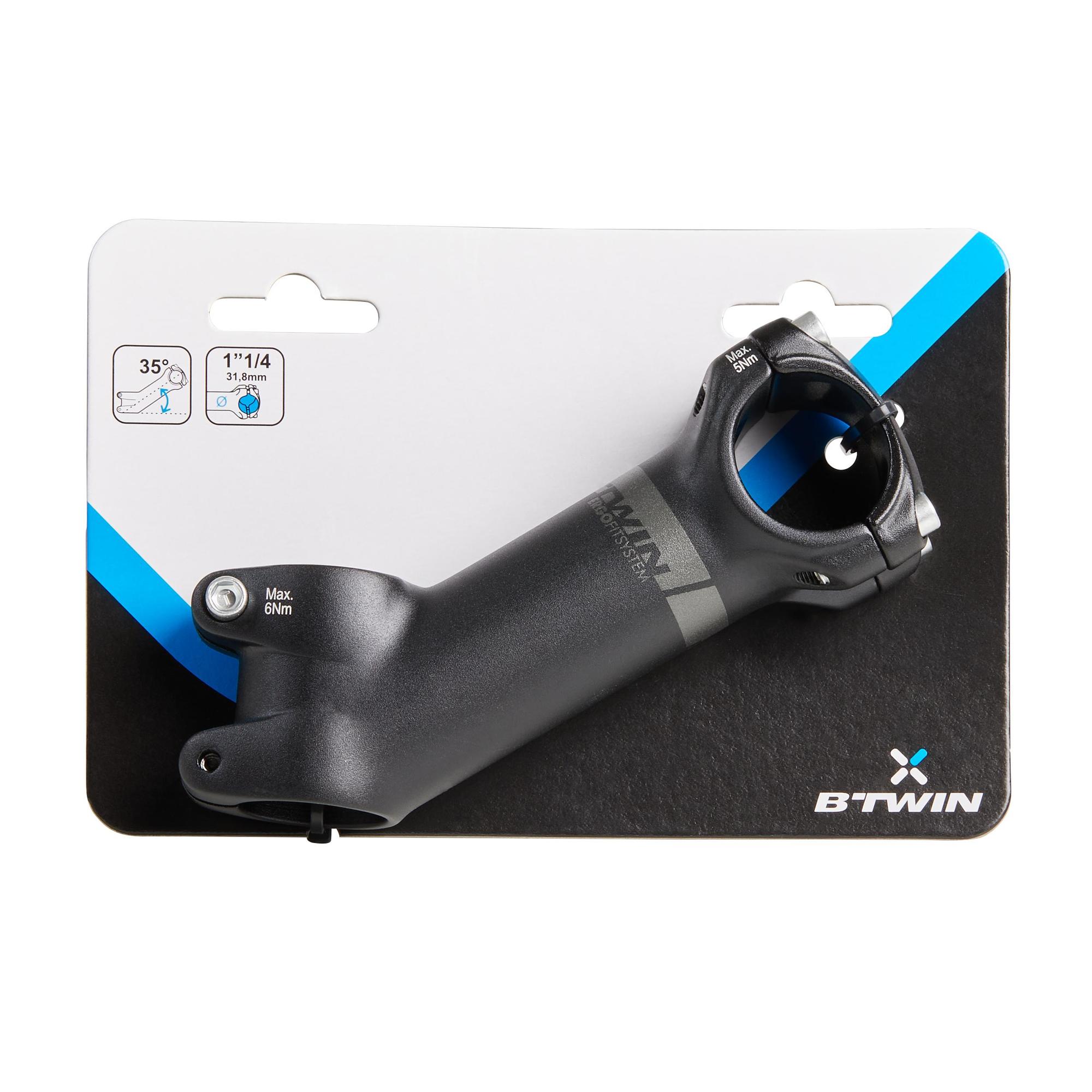 Suporte de Ciclismo Urbano Guidão 35° Oversize 110mm Btwin