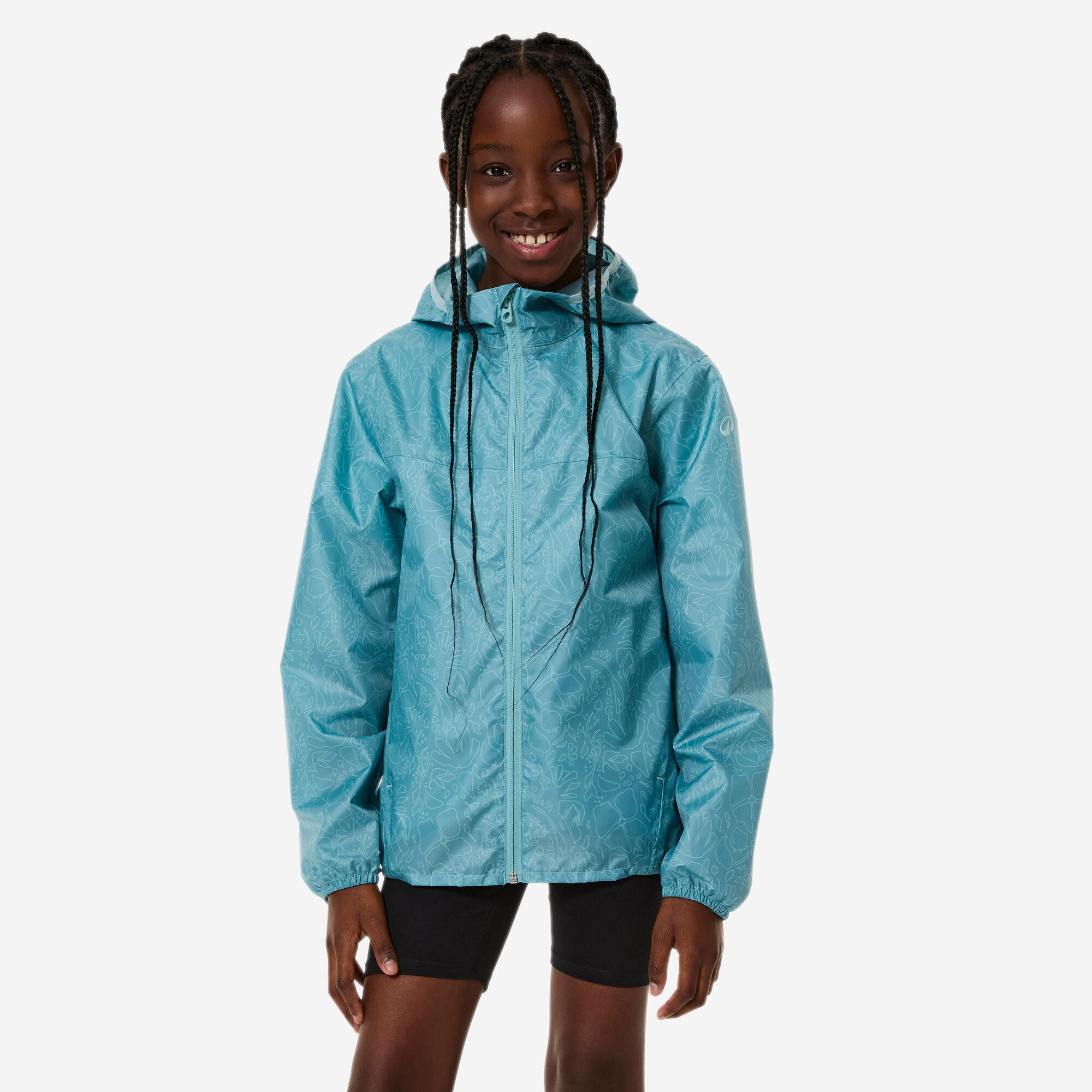 Jaqueta Infantil Impermeável para Trilha de 7 a 15 Anos Mh100 Azul Quechua