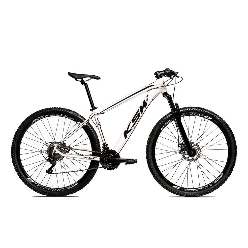 Bicicleta Aro 29 KSW Alum¡nio 21 Velocidades Freio a Disco KRWX2 15.5 / branco-preto Menor preço em Bicicleta Aro 29 KSW Alum¡nio 21 Velocidades Freio a Disco KRWX2 15.5 / branco-preto