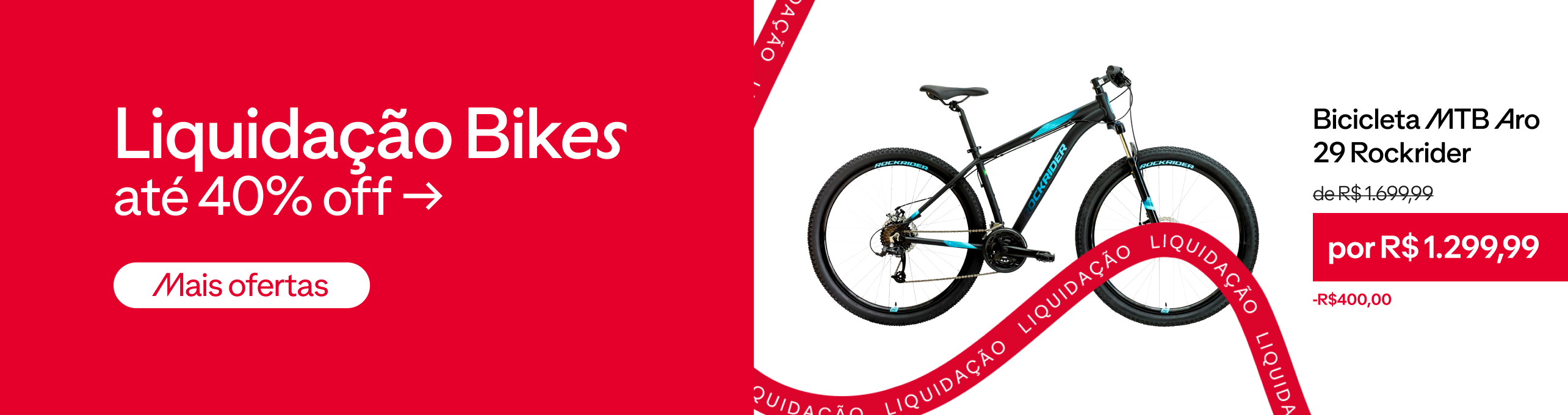 W03 - Liquidação Bikes com até 40%OFF