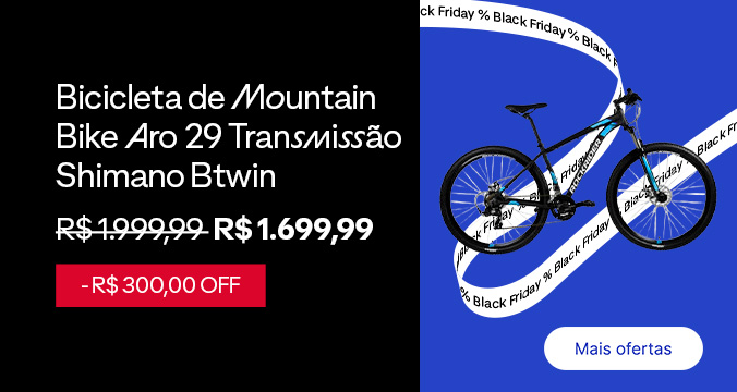 W48 - Bicicleta de Mountain Bike Aro 29 Transmissão Shimano Btwin