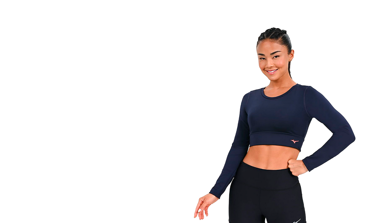 Camiseta Cropped Manga longa de Corrida