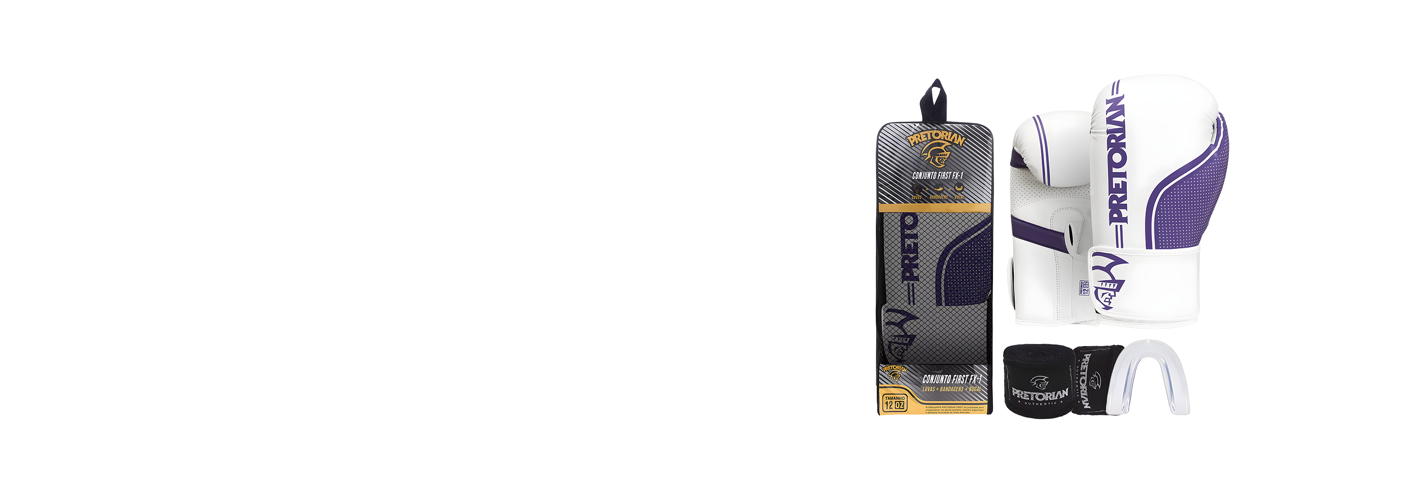 Kit Luva de Boxe e Muay Thai - Pretorian 