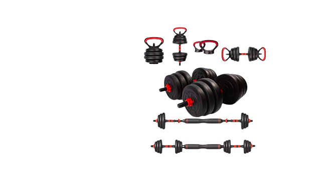 3P - Kit de musculação - 6 em 1 - Yangfit: 2144939033
