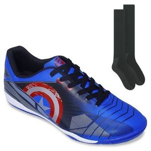 Kit Tênis Futsal Dray Marvel Capitão América + Meião
