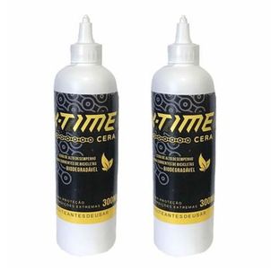 Kit 2x óleo lubrificante corrente bike cera X-Time 300 ml