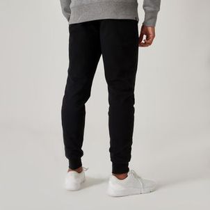 Calça Masculina de Pilates Moletom Slim Domyos Preto