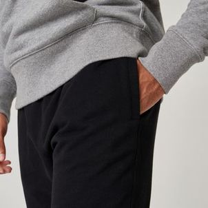 Calça Masculina de Pilates Moletom Slim Domyos Preto