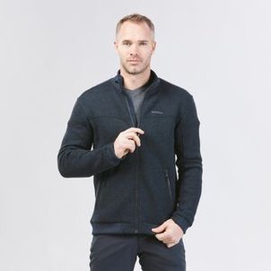Casaco Polar Masculino de Caminhada SH100 Quechua Azul-marinho