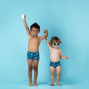 Sunga infantil de natação Boxer BB Nabaiji