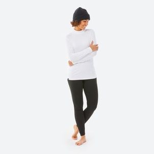 Camiseta Feminina de Ski e Snowboard Wedze Branco
