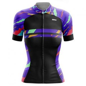 Camisa Ciclismo Feminina Abstract Roxa FPU50+ Babylook