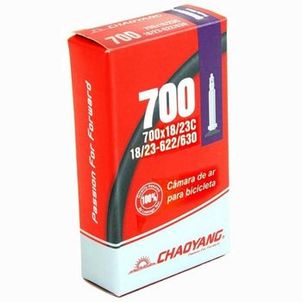 Câmara de ar Chaoyang 700 x 18/23 válvula presta 48 mm