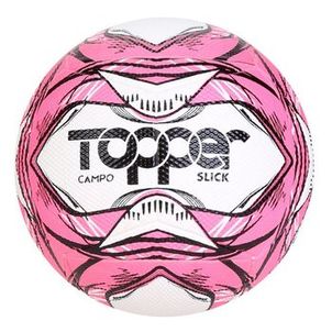 Bola de Futebol de Campo Topper Slick - Branca e Rosa