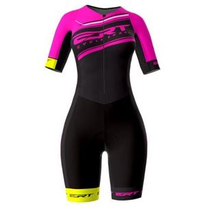 Macaquinho de ciclismo feminino Elite ERT Team forro em gel
