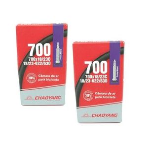 Par câmaras de ar speed 700 x 18/23 Chaoyang valvula presta 60 mm