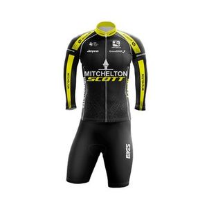 Conjunto Ciclismo Bermuda e Camisa Manga Longa GPX Sports Scott Mitchelton Zíper Full
