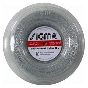 Rolo de Corda Sigma Tournament Nylon 15L /1.35 (Rolo com 200 metros) - Spiral Prata