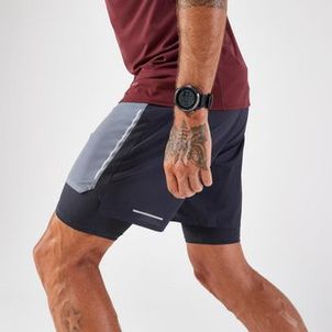 Shorts Masculino 2 em 1 Trail Run Kiprun
