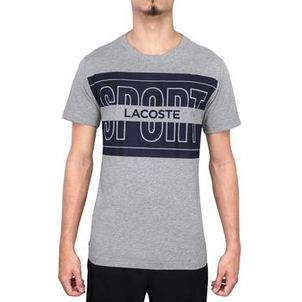 Camiseta Lacoste Training Core Performance TH1787 Cinza e Marinho