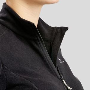 Blusa Feminina de Trilha Fleece com Ziper MH120 Quechua Preto