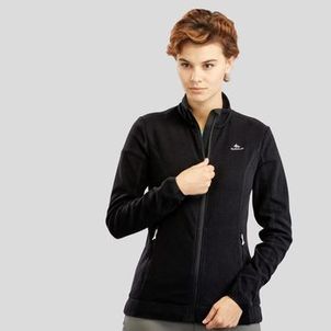 Blusa Feminina de Trilha Fleece com Ziper MH120 Quechua Preto