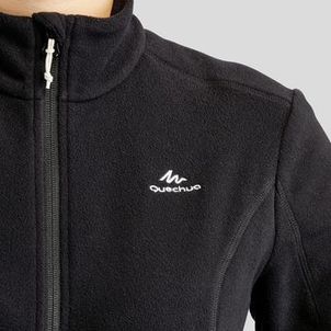 Blusa Feminina de Trilha Fleece com Ziper MH120 Quechua Preto