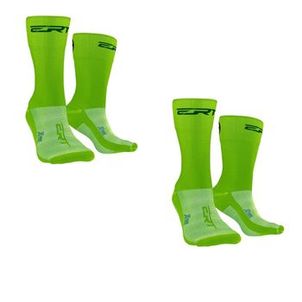 Kit 2 pares meia esportiva ciclismo corrida cano médio ERT