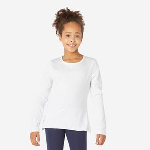 Camiseta Infantil Ginástica Manga Longa Domyos