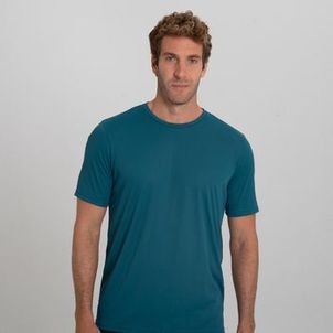 Camiseta Masculina de Surf e Bodyboard Proteção UV50+ Olaian Petroleo