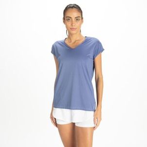 Camiseta Feminina de Treino Cardio Respirável 100 Domyos Azul
