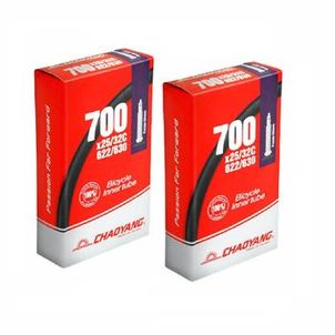 Par câmaras de ar speed 700 x 25/32 Chaoyang valvula presta 60 mm