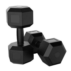 PAR DE HALTERES DUMBELL CEMENT SEXTAVADO BONAFIT 10KG PRETO