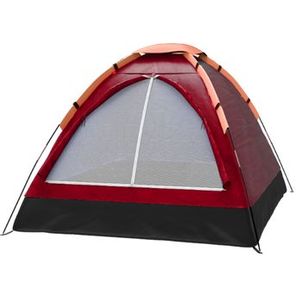 Barraca Camping Tenda Iglu 4 Pessoas 200*135*100cm Ar Livre Pesca Vermelho Escuro WCT FITNESS