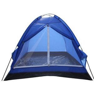 Barraca Camping Tenda Iglu Portátil 4 Pessoas 200*135*100cm Ar Livre Pesca Azul Escuro WCT FITNESS