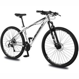 Bicicleta aro 29 KRW Alumínio 27 Velocidades Marchas Freio Hidráulico Suspensão C/ Trava ombro KR6