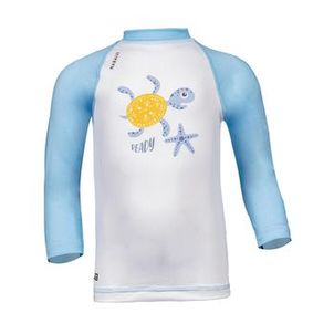 Camiseta de Bebê Natação com Proteção Solar Nabaiji Azul