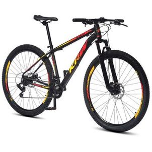 Bicicleta aro 29 Alumínio KRW Shimano 24 Velocidades Marchas Freio a Disco Suspensão dianteira K11