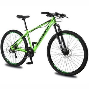 Bicicleta aro 29 KRW Alumínio 27 Velocidades Marchas Freio Hidráulico Suspensão C/ Trava ombro KR6