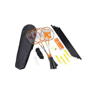 KIT BADMINGTON VOLLO COMPLETO REDE + RAQUETES + PETECAS