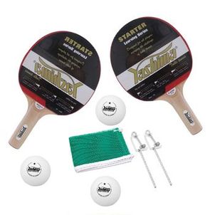 Kit para Tênis de Mesa Yashima 22207-1 (2 Raquetes - Clássica + 3 Bolas + Rede e Suporte)
