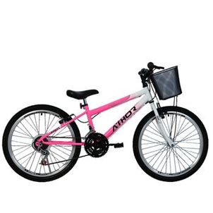 Bicicleta Aro 24 Mtb 18 Machas Marca Athor Model Feminina
